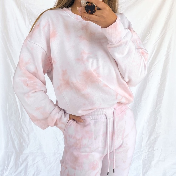 Pink Tie Dye Sweatshirt - Picture 1 of 5